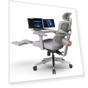 Ergonomic Chair with Detachable Workstation Desktop — Desk Chairs, NEWTRAL