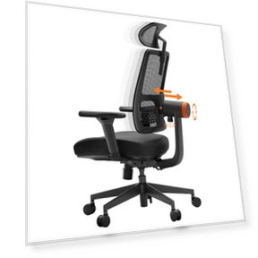 Ergonomic Office Chair with Auto-Following Backrest and Adjustable Headrest — Back & Seat Cushions, NEWTRAL