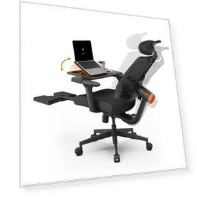 Ergonomic Chair with Footrest and Detachable Workstation — Footrests, NEWTRAL