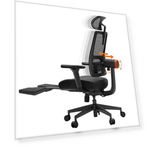 Ergonomic Chair with Footrest, Auto-Following Backrest, Adaptive Lower Back Support — Gaming Chairs, NEWTRAL