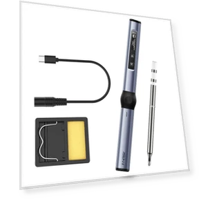 Smart Soldering Iron Kit, PD 65W, 80-420 Celsius Fast Heating, Digital OLED Screen, Auto Sleep — Stations, FNIRSI