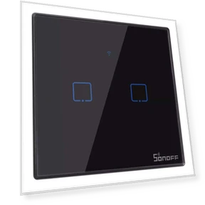 Intelligent WIFI Wall Switch 2 Gang with RF Remote — Ceiling Fan Wall Controls, Sonoff