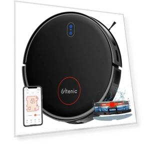 Robot Vacuum Cleaner with Gyroscopic Navigation, 3-in-1 Sweep Vacuum Mop — Smart Cleaning Robots, Ultenic