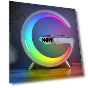 5-in-1 Smart Light with Wireless Charger, Clock, and Speaker — Chargers