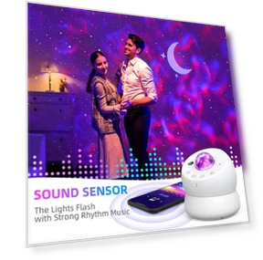 Smart Voice Control Galaxy Kids Space Moving Water Wave Moon Star Nebula Lamp — Kids' Lamps