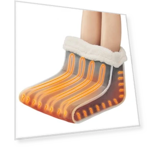 Electric Foot Warmer Slippers with Smart Timer — Foot Warmers, VEVOR