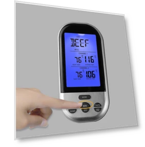 Digital Food Thermometer with Dual Probe Sensor Timer — Instant-Read