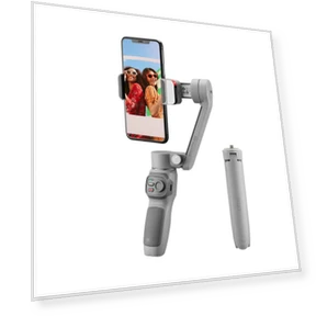 3-Axis Smartphone Gimbal Stabilizer with LED Fill Light — Steady Shots, Zhiyun
