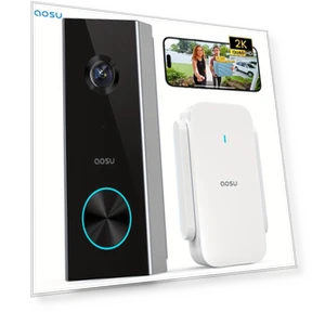 Wireless Smart Intercom with 2k Resolution and AI Detection — Smart Home Security, AOSU