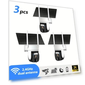 360 Solar Panel 2K FHD WiFi IP Security Camera Wireless Outdoor — Security Cameras, 360