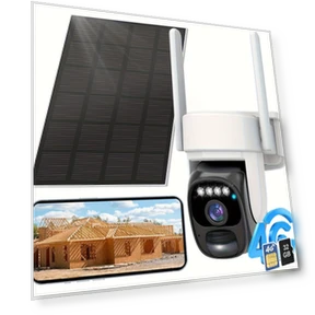 4G LTE Solar Cellular Security Camera with Local SIM & SD Card — Smart Home Security