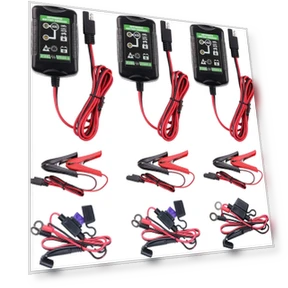 6V 12V 1.5A Smart Battery Charger 3-Pack — Battery Chargers, Lotfancy
