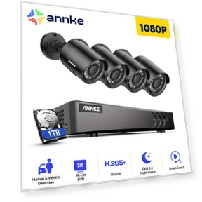 8CH 3K 5MP AI Security Camera System with 4 Cameras and 1TB Storage — Complete Surveillance Systems, Annke