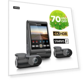 3CH 4K+2K+1080P HDR Car Dash Camera — Dashboard Cameras, VIOFO