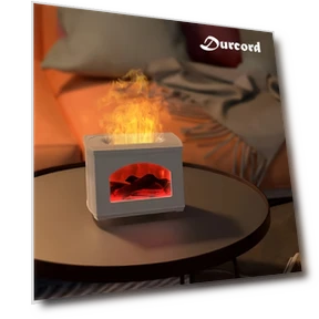 270ml Cool Mist USB H2O Fire Flame Smart Humidifier Aroma Essential Oil Diffuser — Air Moisturizers