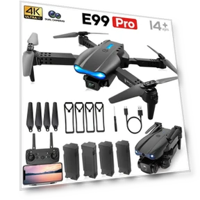Дрон с двойной камерой E99pro - Wi-Fi, управление через приложение, 1080p HD, для использования на улице — Квадрокоптеры, E99pro