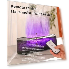 1200ml Emotional Flame Humidifier with Aromatherapy Diffuser — Air Moisturizers