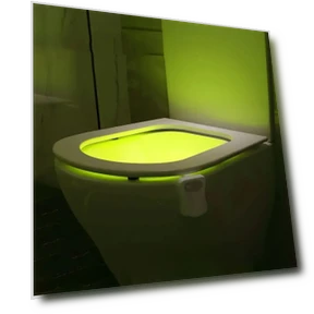 16 Color Toilet Night Light with Motion Sensor — Black Light