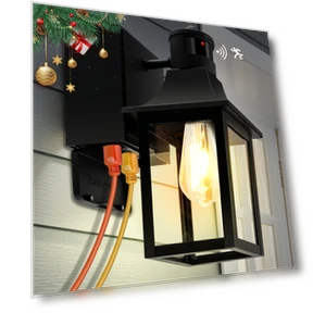 Porch Lights with GFCI Outlet and Motion Sensor — Outdoor Security & Flood Lighting, Hihuos