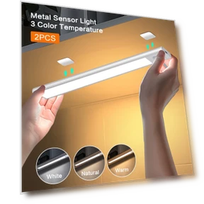 LED Motion Sensor Cabinet Lights, Wireless Rechargeable Under Counter Lighting — Under-Cabinet Lights