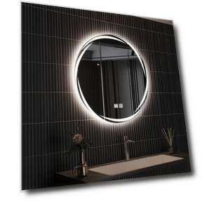 Smart LED Bathroom Mirror - Wall-mounted, Touch Control, Defogging — Shower