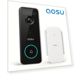 5MP UHD Wireless Doorbell Camera with Motion Detection — Smart Home Security, AOSU