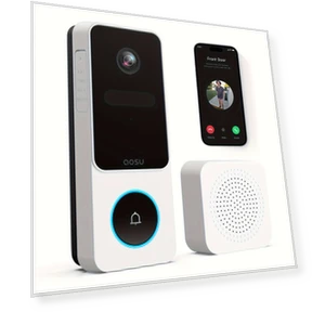 Wireless Intercom with Package Detection and AI/PIR Detection — Smart Home Security, AOSU