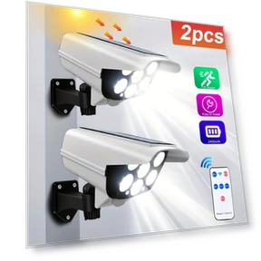 Solar Wall Light 77LED with Motion Sensor, 3 Modes, Outdoor Smart Street Light — Outdoor Security & Flood Lighting, Nhopeew