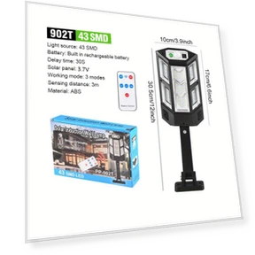 Solar Sensor Wall Lamp, 6500k LED with Motion Sensor, Outdoor Garden Security Light — Outdoor Security & Flood Lighting