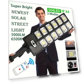 Outdoor Solar Street Light with Motion Sensor and Remote Control — Street Lighting