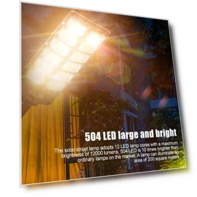 504 LED Solar Street Light with Sensor - Outdoor & Garden Lighting — Outdoor Security & Flood Lighting