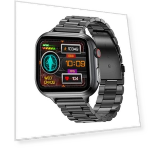 Horizontal Screen Steel Strap Smart Watch — Smartwatches