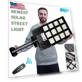 200W Solar Street Light with Motion Sensor and Remote Control — Street Lighting