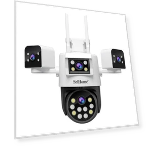 8MP HD Quad Lens Security Camera — Video Surveillance Systems, SriHome