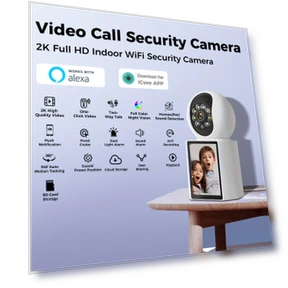 3MP HD WiFi Pet Camera with 3-inch Screen, Night Vision, AI Detection — Cameras & Monitors