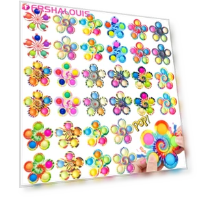 Sensory Fidget Spinner Toys - 32 Pack Press Sensory Fidget Toys Bulk — Stress Relievers, Frshalouis