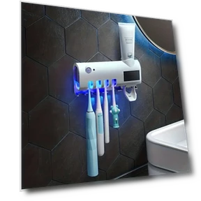 Smart Toothbrush Holder with USB Charging and Toothpaste Dispenser — Toothbrush Holders