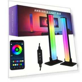 2 умные светодиодные лампы RGB с управлением через приложение, ночник для декора спальни, настольная лампа — LED ленты