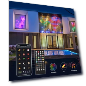 Умные RGB светодиодные занавесные огни, 400 светодиодов, изменение цвета — LED ленты
