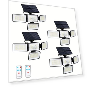 Solar Motion Sensor Outdoor Lighting, 288 LED, Remote Control — Outdoor Security & Flood Lighting