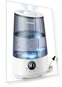 3.6 L Cool Mist Humidifier with Oil Diffuser and 7 Color Light — Air Moisturizers, Homvana