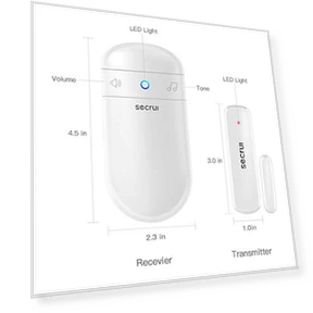 Wireless Door Chime with 500ft Range, 52 Chime Options — Kits