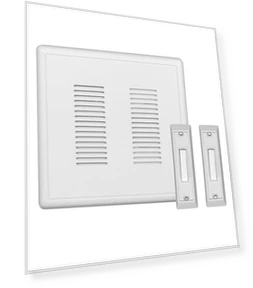 Electric Doorbell Kit with Selectable Ring Chimes — Push Buttons, NICOR Lighting