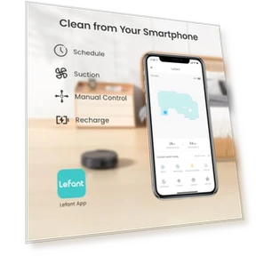 Robot Vacuum Cleaner with Strong Suction, Wi-Fi, Alexa Compatible — Smart Cleaning Robots, Lefant