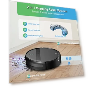Робот-пылесос и швабра 2 в 1, WiFi/Alexa/приложение, ультратонкий и тихий — Роботы-пылесосы, Kilgone
