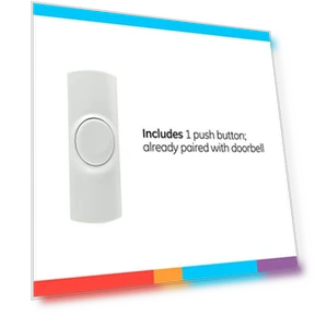 Wireless Doorbell Kit, Battery-Operated Receiver, 2 Melodies, 4 Volume Levels, 150 Ft Range — Push Buttons, GE