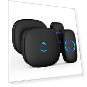 Wireless Doorbell with 2 Receivers 2 Push Buttons, 58 Chimes, 1000Ft Range — Push Buttons, SECRUI