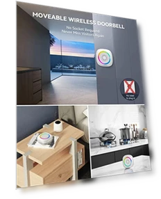 Wireless Doorbell with RGB Light, 1300 ft Range, 60 Chimes — Push Buttons, TECKNET