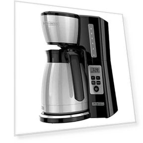 12 Cup Thermal Programmable Coffee Maker with Brew Strength and VORTEX Technology — Beverage Warmers, BLACK+DECKER