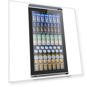 130 Can Beverage Refrigerator Cooler, 3.2 Cu.Ft Drink Fridge with Adjustable Temperature — Drink Coolers, Electactic